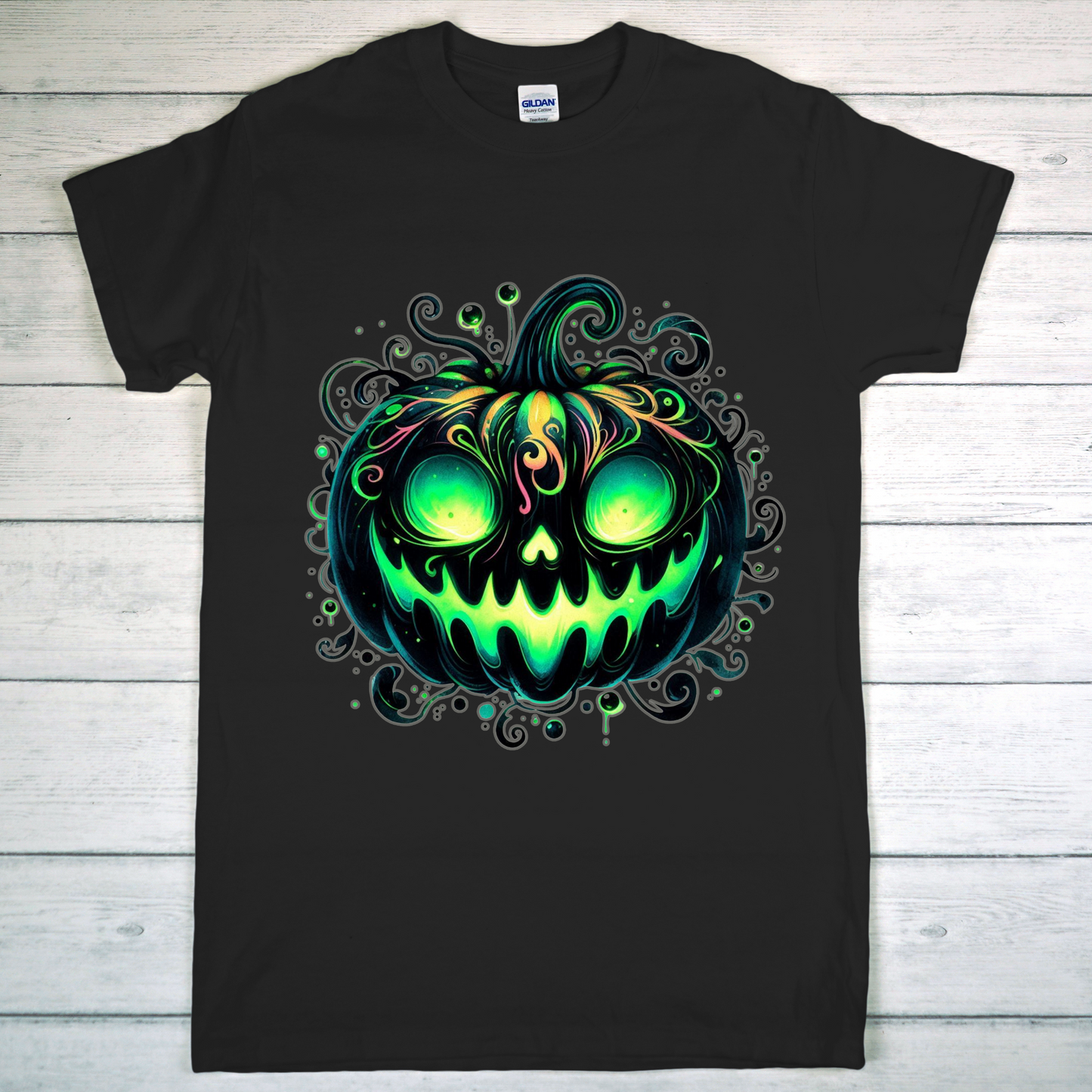 Neon Spooky Pumpkin